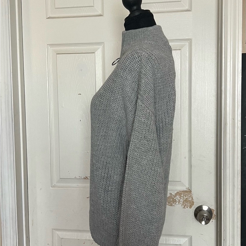 Almost Famous Gray Turtleneck Chunky Knit Sweater
